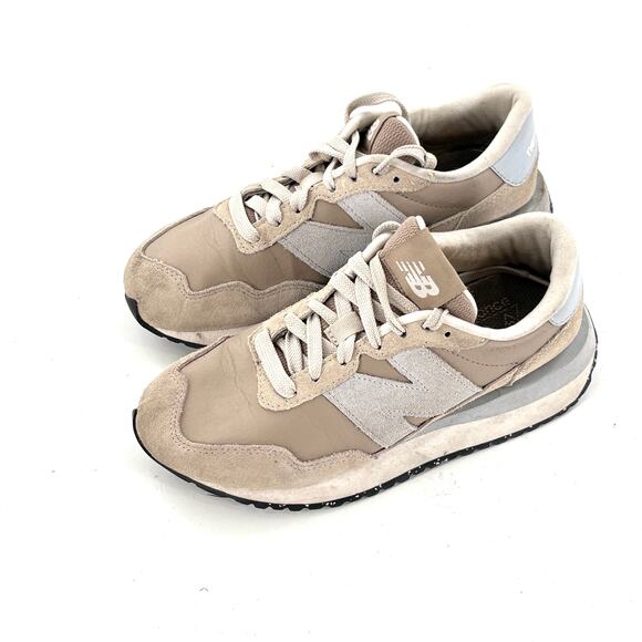New Balance 237 v1 Womens Sneakers 6 Driftwood Tan Gray White Cream - Picture 6 of 7